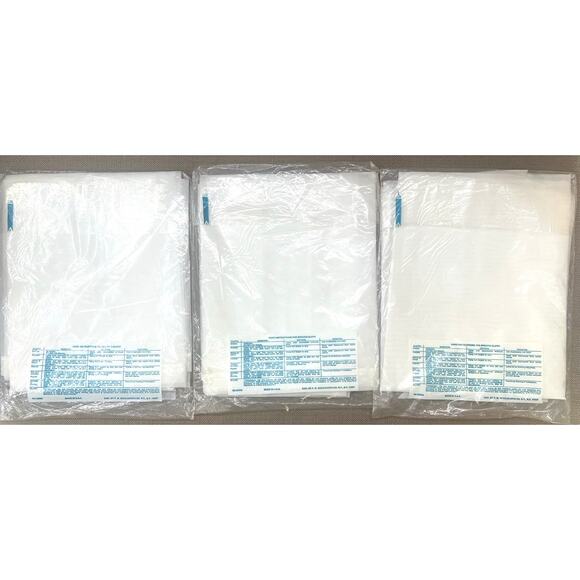 Vintage 3 Lot Woolworths Happy Home Tailored Curtain Panels 42" x 63" White NOS - Picture 3 of 9